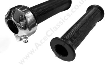 Triumph 7/8th Single Pull Twist Grip & Rubbers