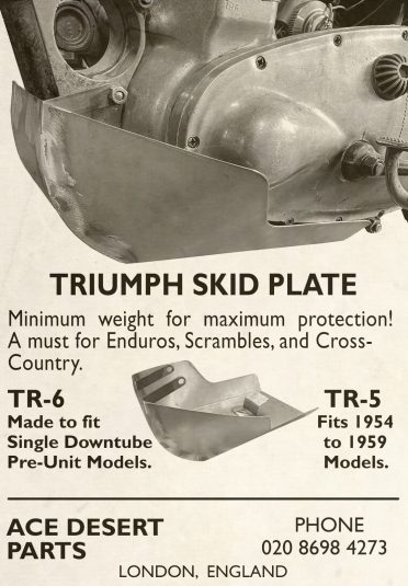 Triumph - 1954-59 Single Downtube Skid Plate